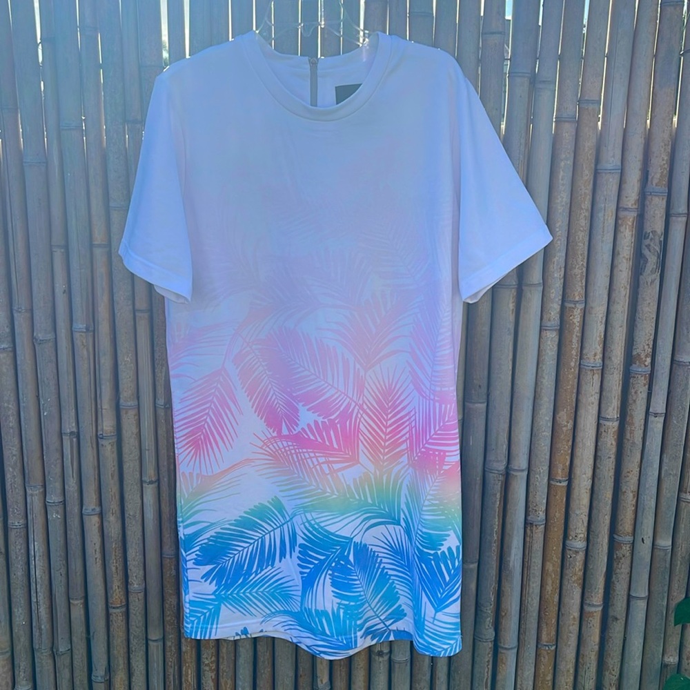 La Superbe Beach Fade Tshirt Dress Size Large EUC Retail $295